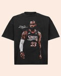Black on Black LeBron James Sixers Graphic Tee
