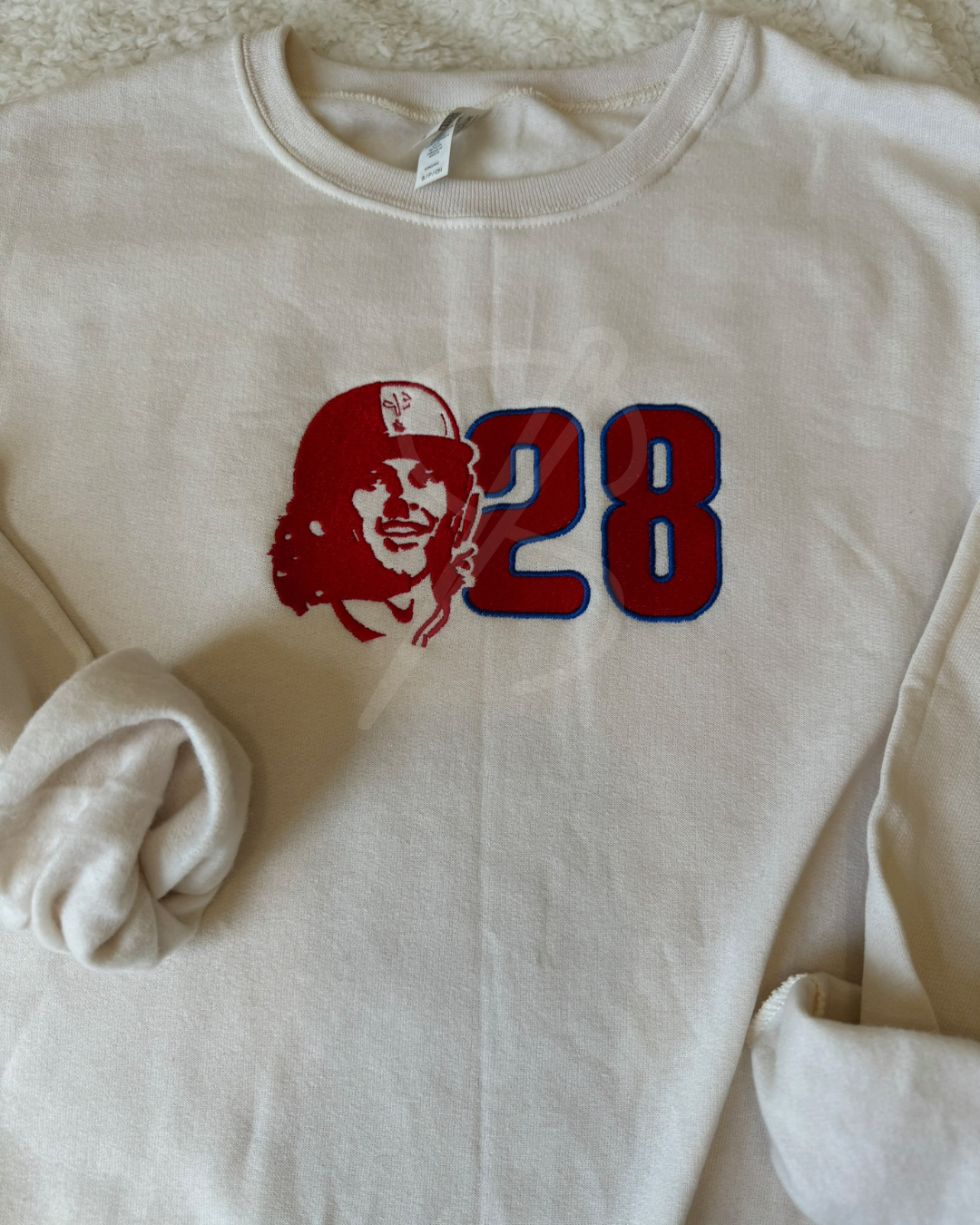 Philadelphia Phillies #28 Bohm Embroidered Crewneck