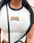 76ers Embroidered Varsity Trim Crop Top