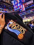Philadelphia 76ers Front + Back Embroidered Puffer