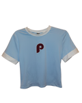Powder Blue Retro Phillies Baby Tee