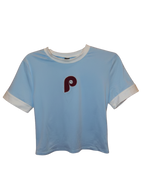 Powder Blue Retro Phillies Baby Tee