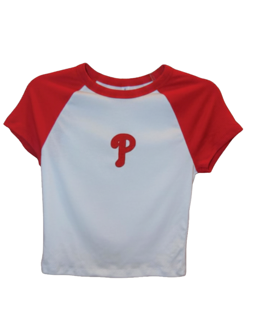 Phillies "P" Logo Crop Varsity Tee