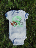 Unisex Grey Footballs + Helmets Eagles Onesie