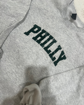 Grey + Green Philly Embroidered Crewneck
