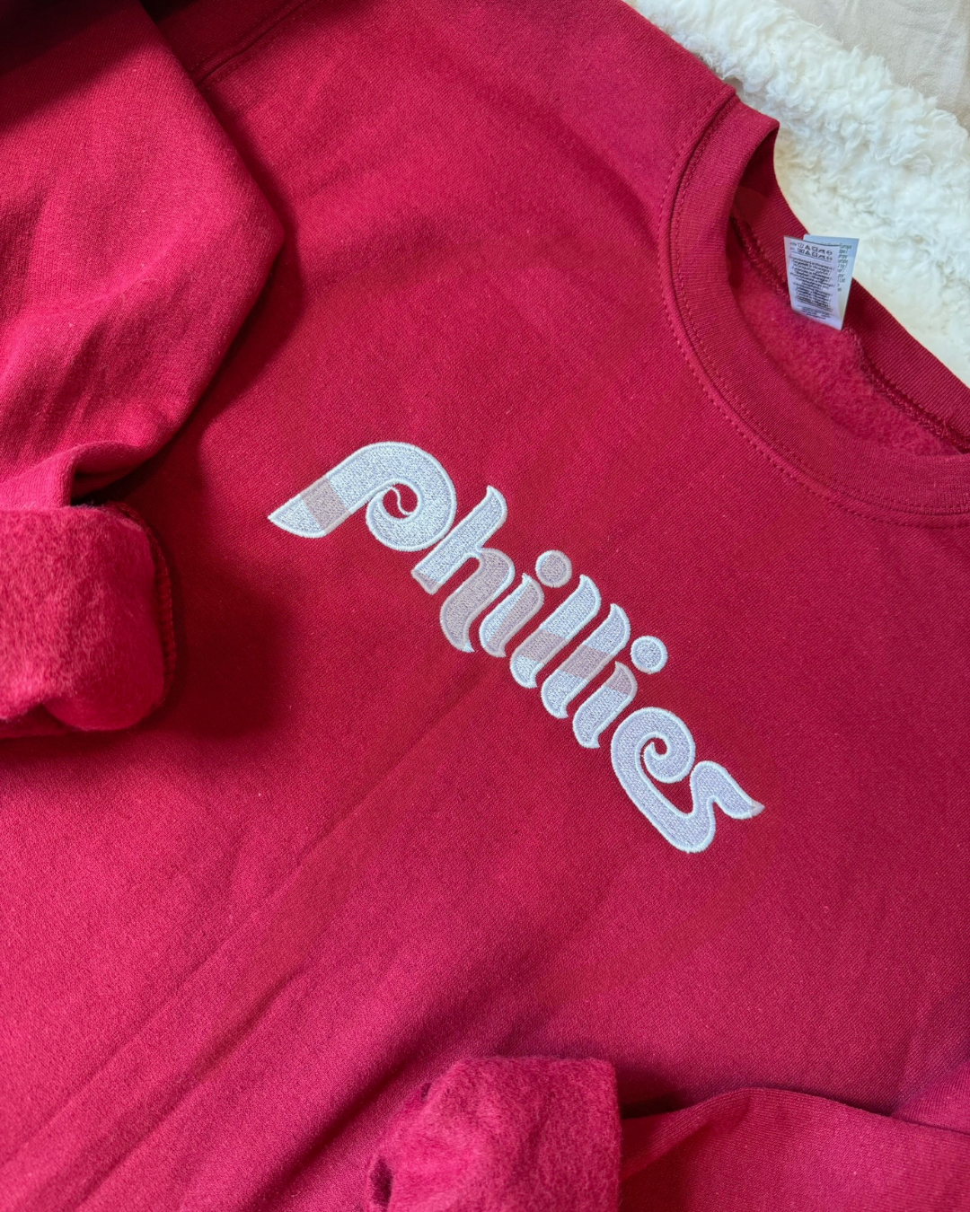 Retro Inspired Philadelphia Phillies Embroidered Crewneck