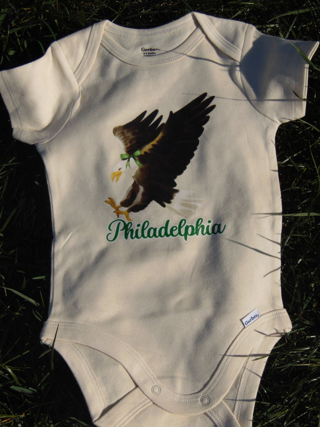 Philadelphia Eagle + Bow Onesie