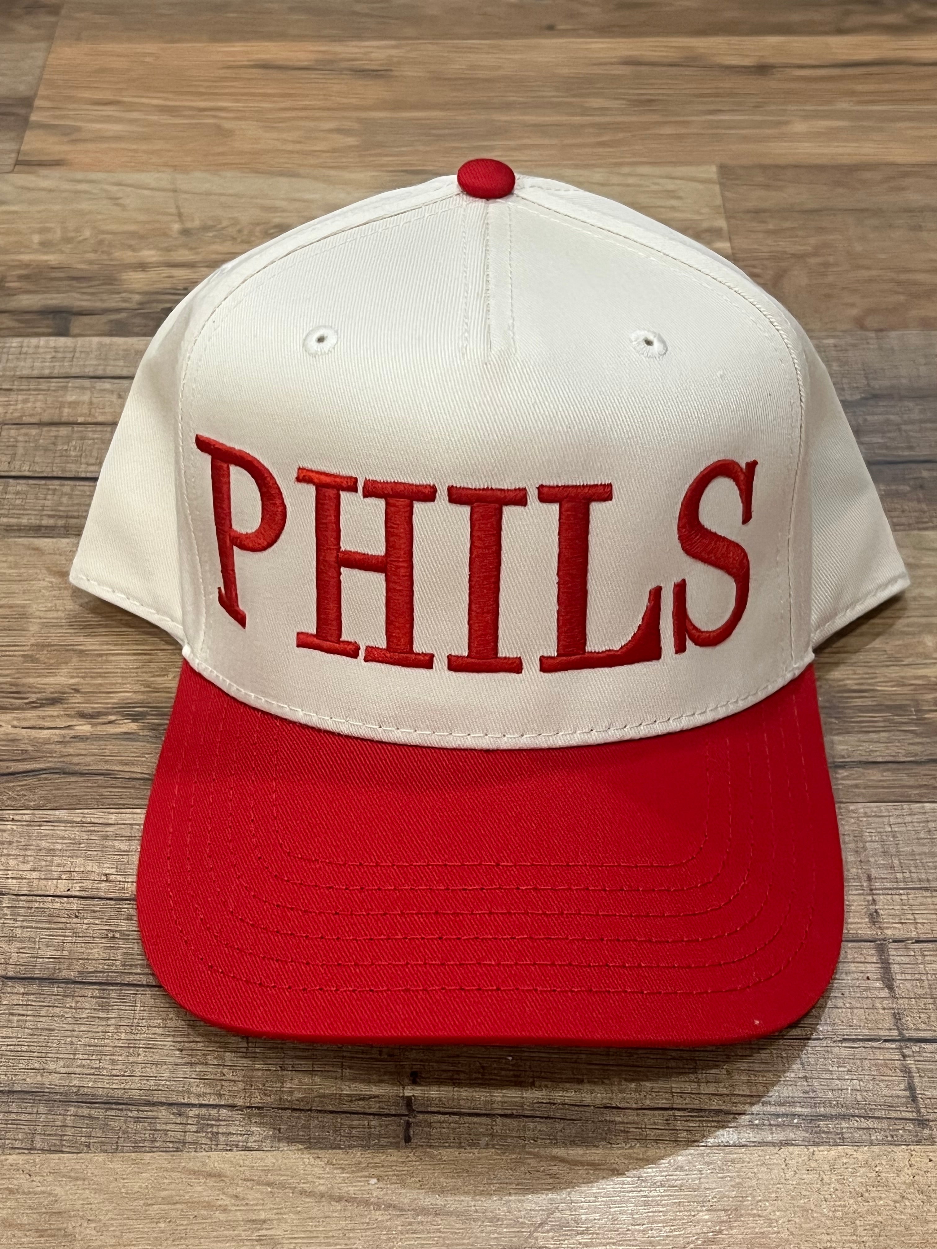 Red + Cream Classic "PHILS" Snapback