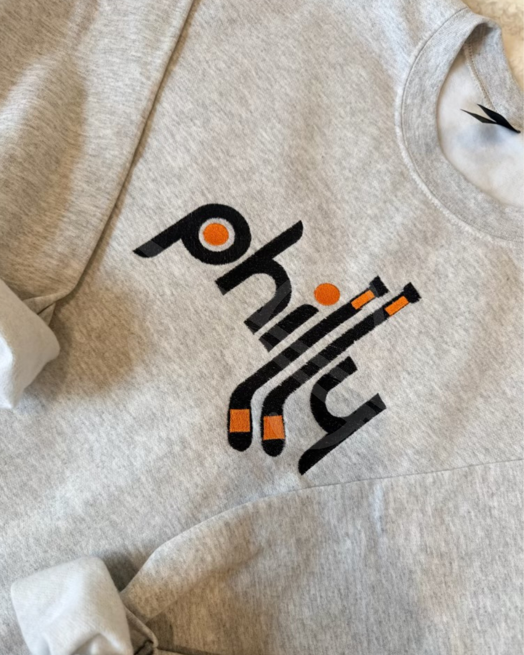 Philly Hockey Embroidered Crewneck