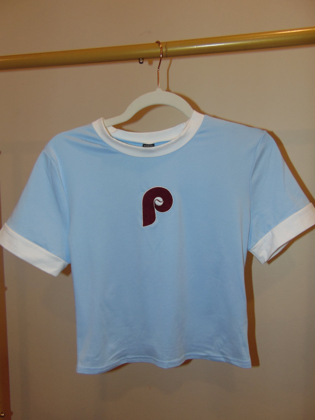 Powder Blue Retro Phillies Baby Tee