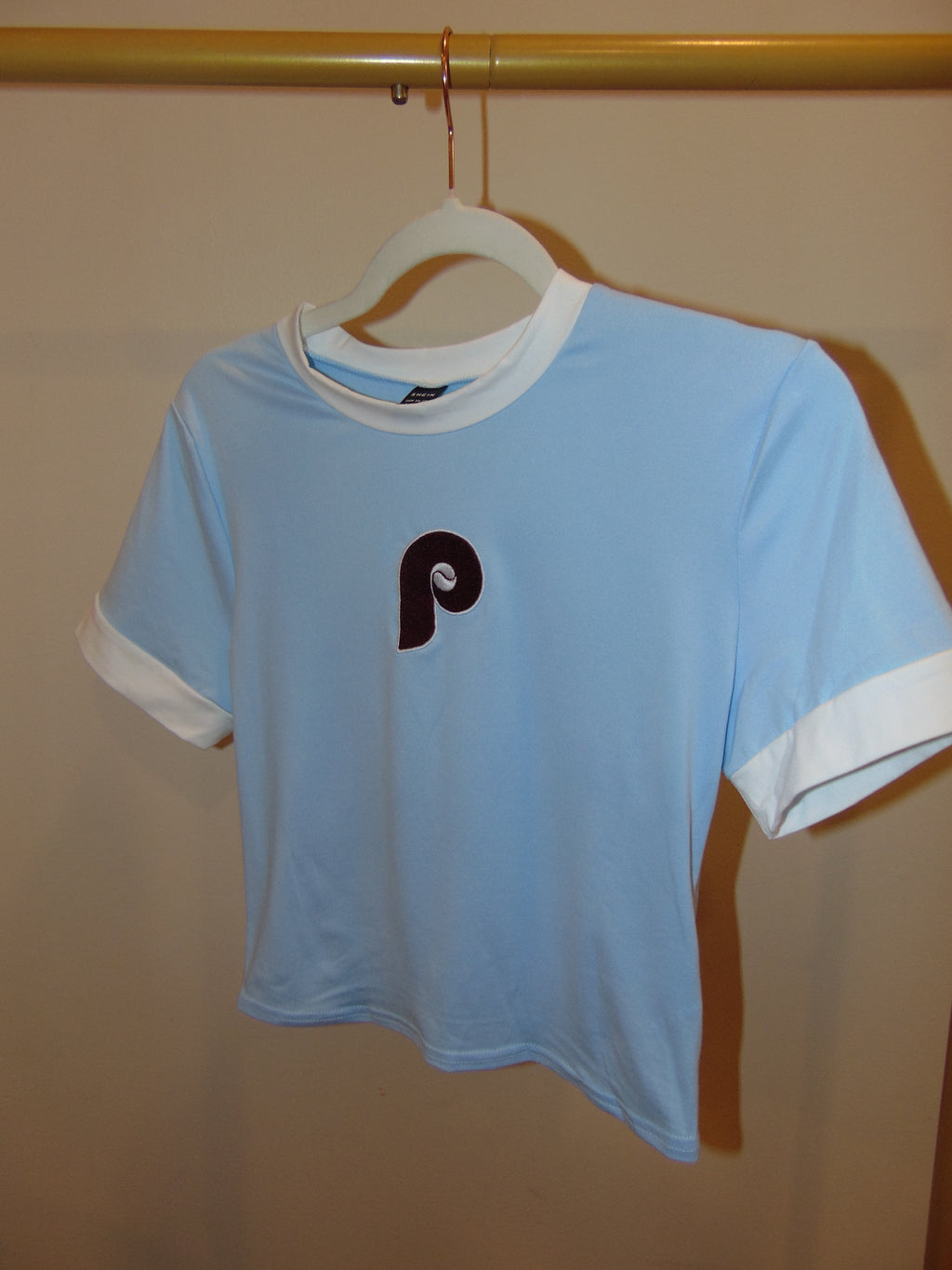 Powder Blue Retro Phillies Baby Tee