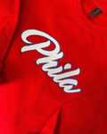 Red Phila Embroidered Crewneck