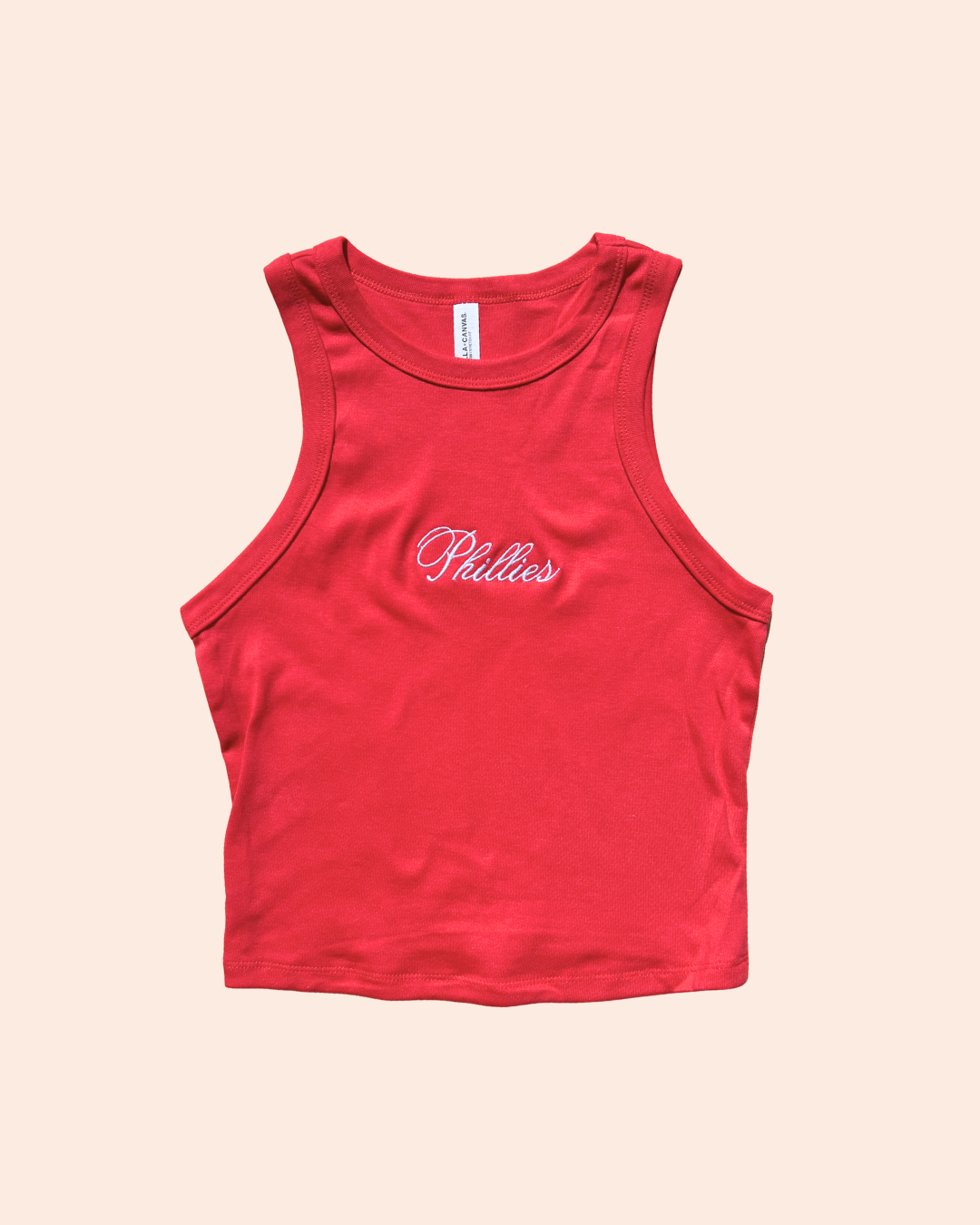 Red "Phillies" Script Racerbank Tank