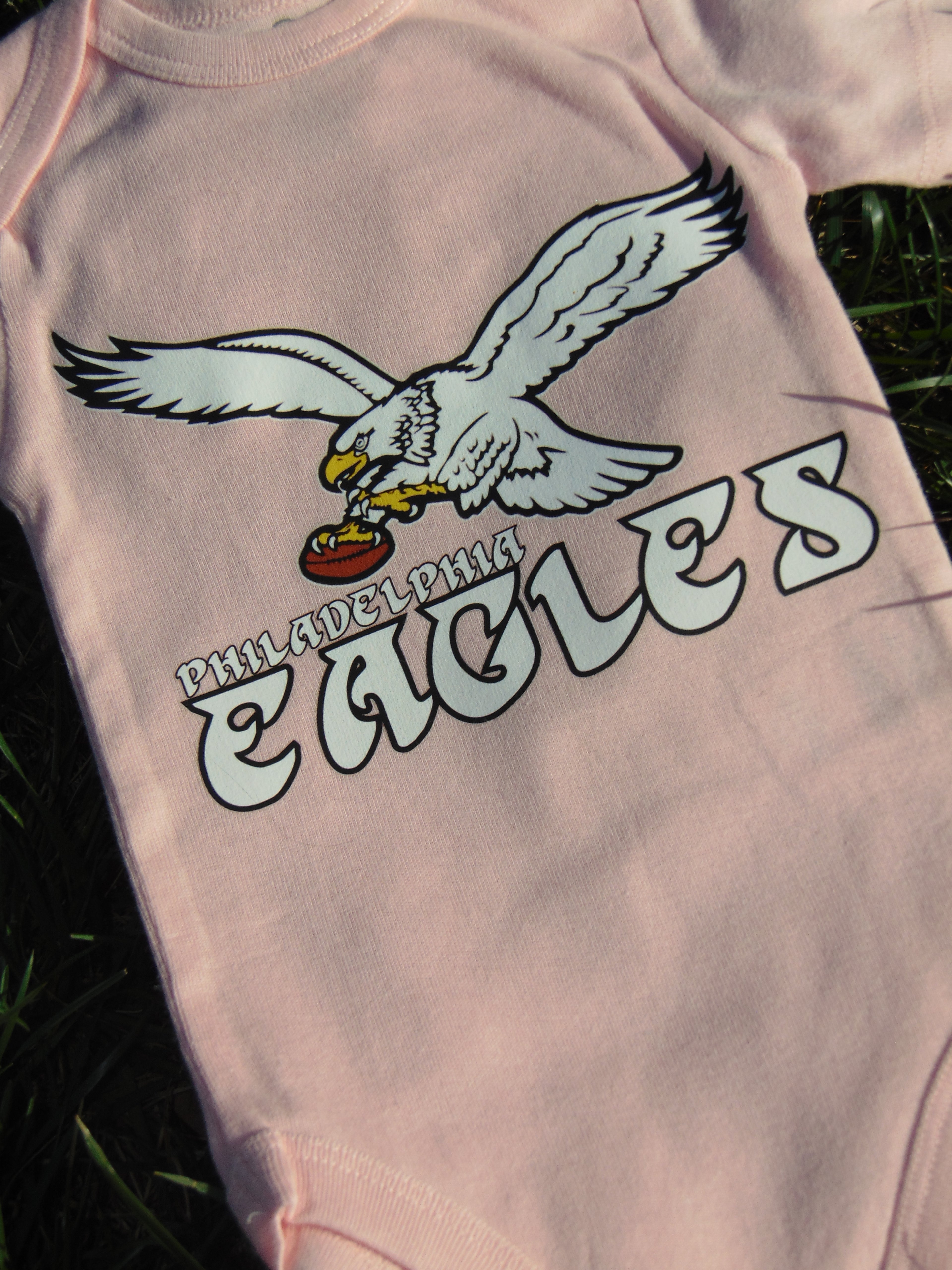 Baby Pink Eagles Throwback Onesie
