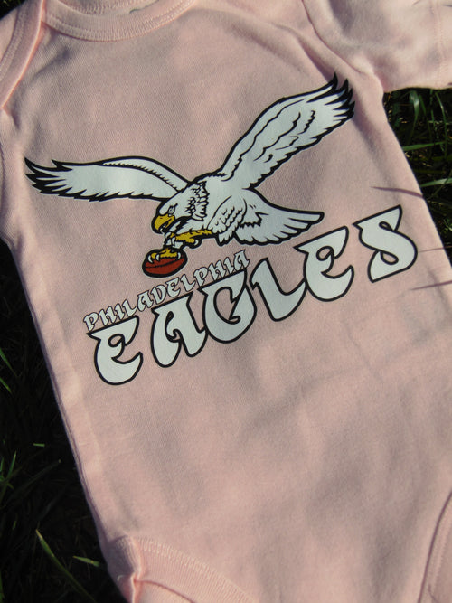 Baby Pink Eagles Throwback Onesie