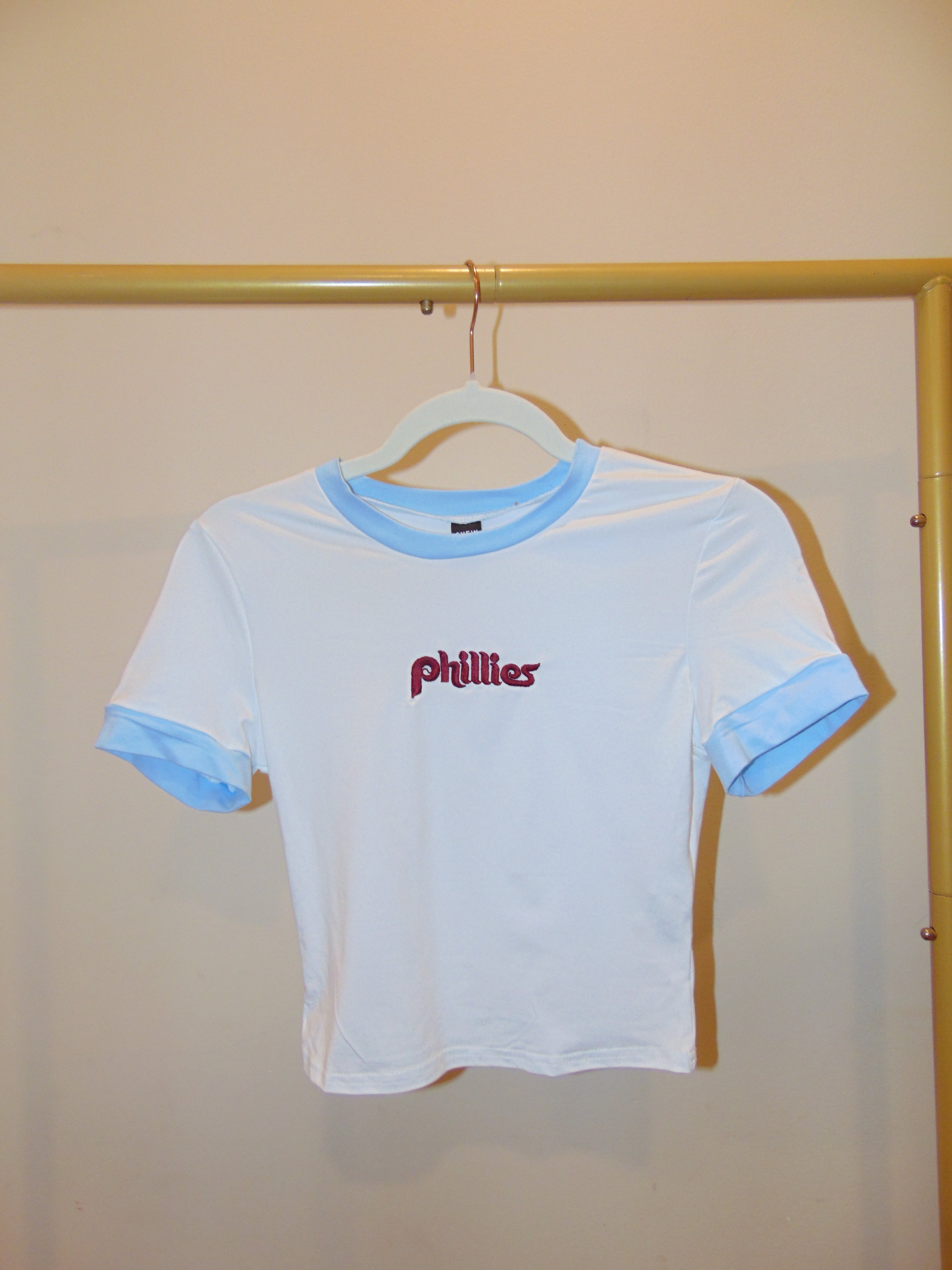 Retro Phillies Powder Blue Trim Baby Tee